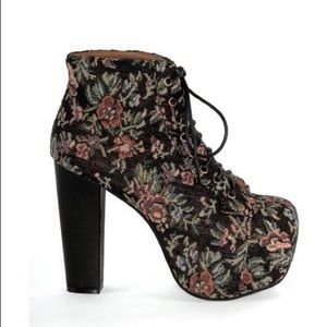 Jeffrey Campbell Black Lita Platform Boots